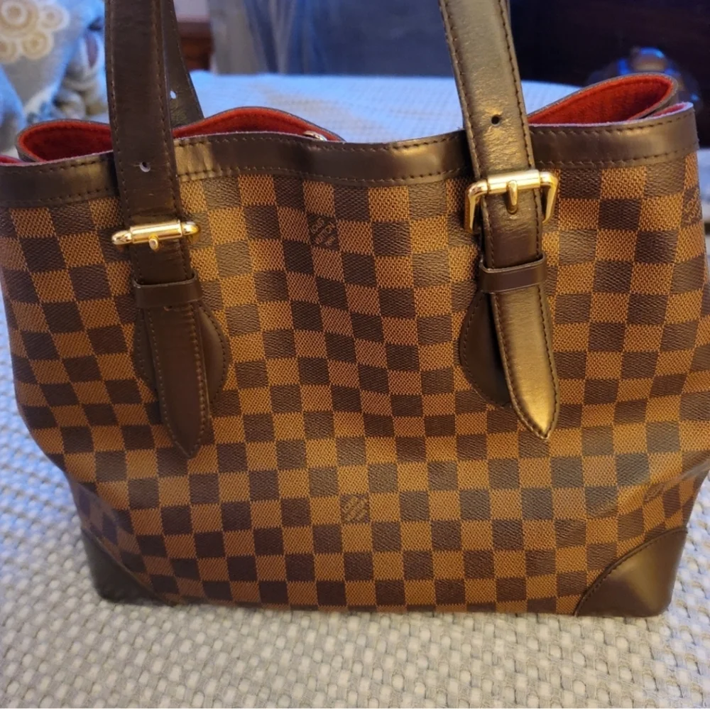 Louis Vuitton Brown Checkered Women's Damier Ebene Bag - Picture 10 of 13